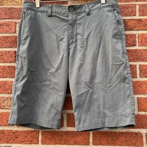 Rye By Hawker Rye Mens Size 32 Chino Golf Casual Shorts Gray Flat Front 11.5in